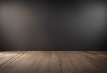 Aufkleber - product minimalist wooden beautiful floor background empty wall up dark presentation mock light chiaroscuro grey black decoration apartment advertising banner pattern house grunge minimal copy space