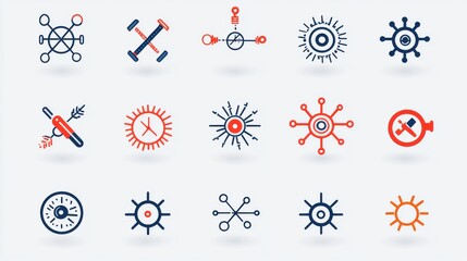 Poster - A collection of various icons and symbols representing different aspects of control and assurance processes such as inspection testing measurement and analysis