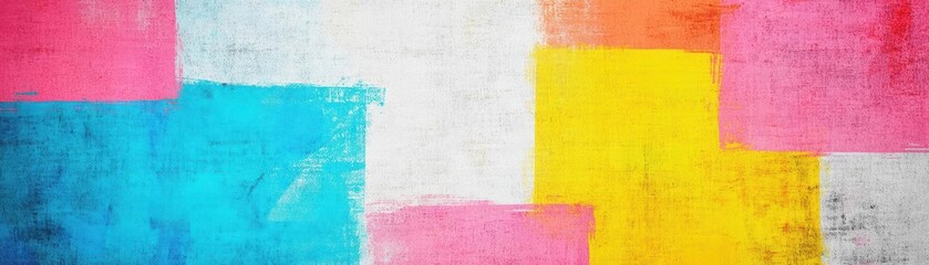 Poster - Vibrant Abstract Artwork Featuring Bold Colors and Dynamic Shapes Against a Clean White Background Evoking Emotions of Joy and Creativity in Artistry