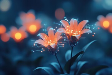 Poster - Vibrant Bouquet of Freshly Bloomed Flowers in Vivid Colors Arranged Elegantly to Enhance the Beauty of Any Space or Occasion with a Joyful Essence