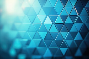 Poster - Vibrant Abstract Blue Background Featuring Interlocking Hexagons Creating a Dynamic and Modern Visual Experience Evoking Creativity and Innovation