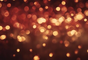 Poster - red lights golden background effect glittering bokeh magic gold abstract glistering christmas sparkle card light copy space blur defocused star texture greeting pattern celebration shimmer shine