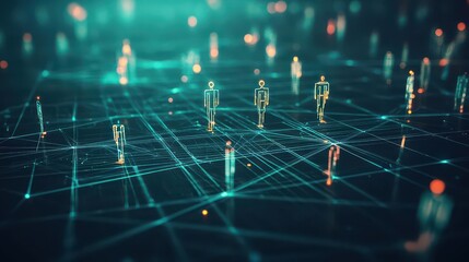 Fototapete - Intricate Network of Small Pins Illuminated Against a Dark Background Creating a Mysterious and Enigmatic Visual Composition with Depth and Detail