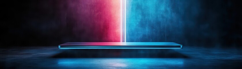 Poster - Radiant Beam of Light Illuminating an Empty Room Creating a Dramatic Play of Shadows and Highlights Enhancing the Sense of Mystery and Depth