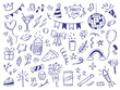 © gurlinthetri - party doodle hand drawn illustration