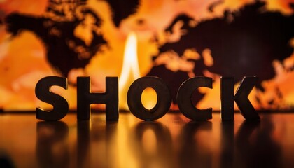 Poster - Impactful Visual Representation of the Word Shock in Bold Letters