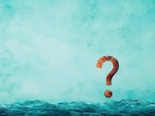 Poster - Intriguing Question Mark Shaped Design Created with Colorful Artistic Elements and Textures Evoking Curiosity and Imagination in Visual Art
