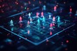 © pitchanat - Futuristic Digital Interface with Diverse Group of People Engaging and Interacting in a High-Tech Environment Showcasing Innovation and Connectivity