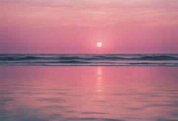 Wall Mural - pink gold sky beautiful background soft seascape colorful natural magical water reflected morning clear blue lake summer red bright colours cloud sunset sea solar wave horizon light yellow dusk calm