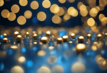 Poster - bokeh golden blue glamourous background luxury yellow bright star gold glistering glamour twinkle defocused glow wallpaper vintage sky effect texture sparkle abstract shiny space christmas design