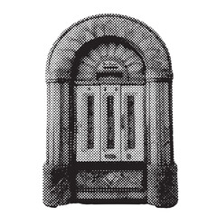 Wall Mural - jukebox halftone grunge vector design element