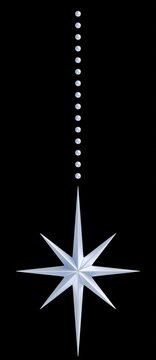 3D素材_クリスマスオーナメント_星_シルバー