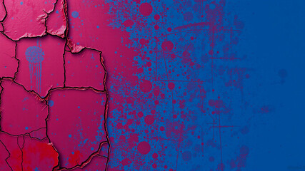 Canvas Print - vibrant cracked texture with color splashes