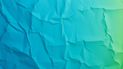 Canvas Print - vibrant teal crumpled paper texture background