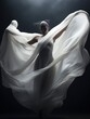 © ThaiAi - Graceful Dancer in Flowing White Fabric