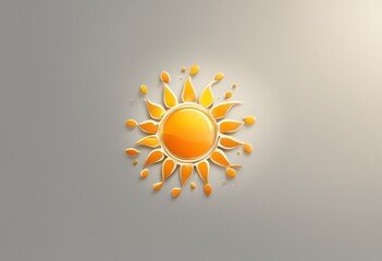 Wall Mural - background sun transparent isolated icon modern element summer climate white symbol illustration art