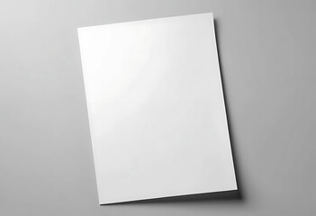 Wall Mural - Paper A4 photo mockup. Empty paper photo mockup with clipping path