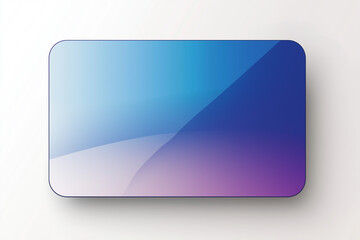 Wall Mural -  Blue and Cyan Gradient Background – Minimalist Vector Illustration with White Border, Soft Edges, Abstract Depth Effect, High-Resolution Flat Design, Perfect for UI, Social Media, and Web Element