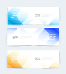 Wall Mural - Geometric banner design with Vector presentation template.