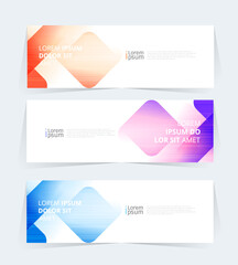 Wall Mural - geometric banner design with vector presentation template.