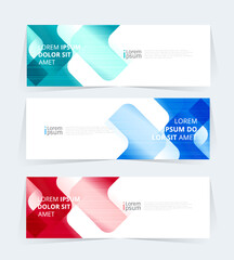 Wall Mural - geometric banner design with vector presentation template.