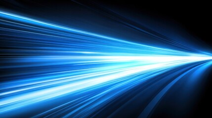 Poster - A vibrant blue speed blur, showcasing rapid motion and a sense of speed.