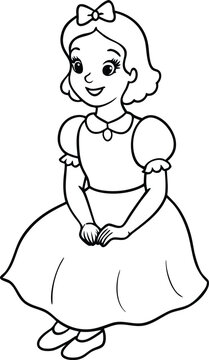 A young girl sitting on a bed of flowers coloring page