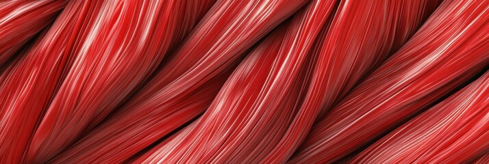 Fototapete - Stylized muscle fibers create a seamless red texture with vibrant depth and intricacy, ideal for various design applications and artistic projects
