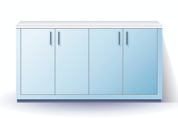 Poster - Minimalist vector illustration of a modern cabinet with dotted background on a white canvas