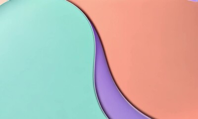 Poster - Pastel color paper layers background abstract design for graphic and web design resource material
