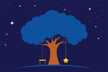 lonely tree in the night