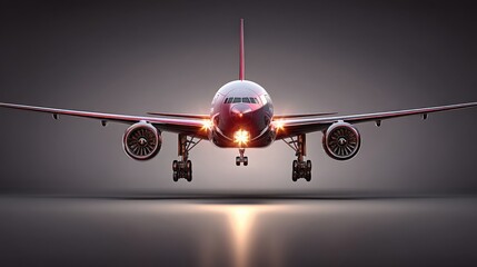 Poster - Airplane glitching in a dreamy light space creating an ethereal visual experience of flight and innovation