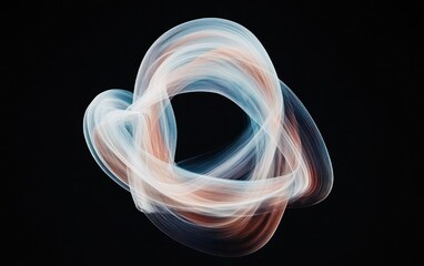 Fototapete - Abstract Swirling Light Ring