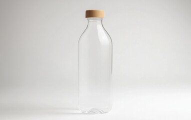 Poster - Clear Plastic Bottle with Light Brown Wooden Cap