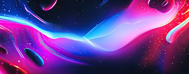 Poster - A vibrant abstract background featuring colorful light trails and bokeh effects. creating a dynamic atmosphere suitable for digital design or artistic projects