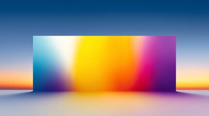 Poster - Colorful wall with a yellow stripe