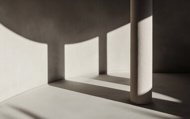 Poster - Sunlit Minimalist Interior with Textured Walls