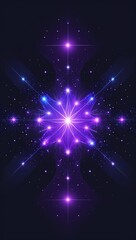 Wall Mural - Purple to Blue glowing stars formation abstract on plain black background illustration design