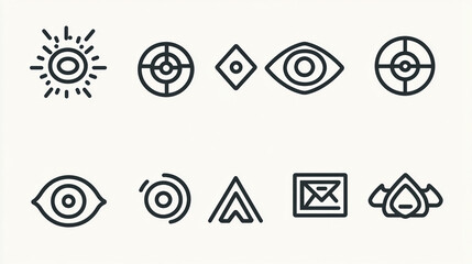 Poster - Geometric shapes icons set vector design elements symbols for graphic design and web development use