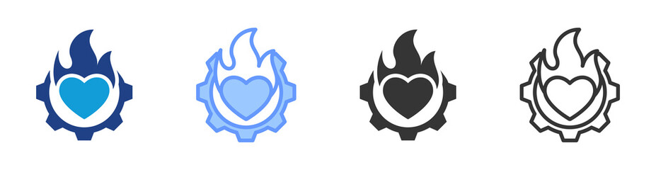 Poster - Passion icon set multiple style collection