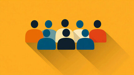 Poster - Group people icon vector illustration for social media community team members and network concept design