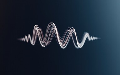 Poster - Glowing Particle Wave Abstract Dark Background