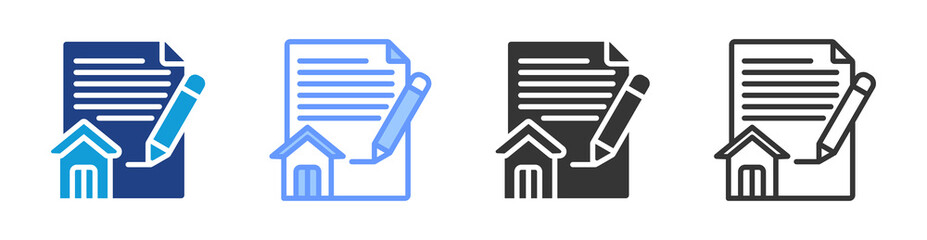 Poster - Admission Procedure icon set multiple style collection