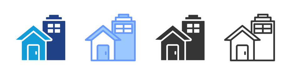 Poster - Property icon set multiple style collection