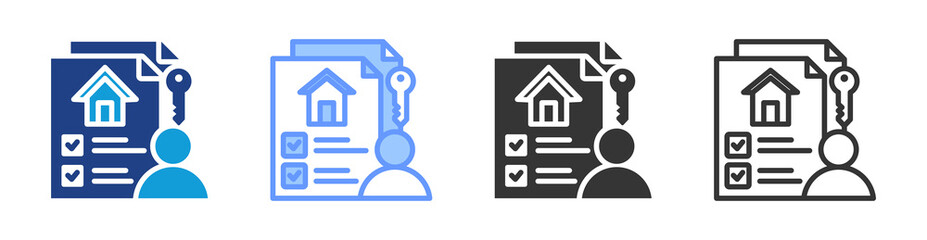 Poster - Tenant icon set multiple style collection