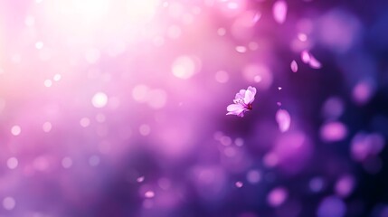Poster - Delicate pink petals drift gently through the air among Yoshino cherry blossoms, set against a blurred background that evokes a peaceful, dreamy spring day