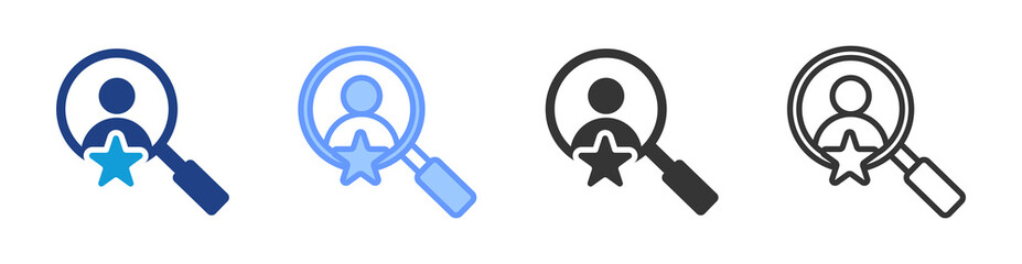 Poster - Talent Identification icon set multiple style collection