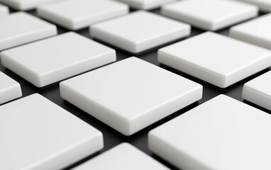 Poster - Abstract White Square Background