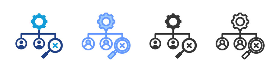 Poster - Job Position icon set multiple style collection