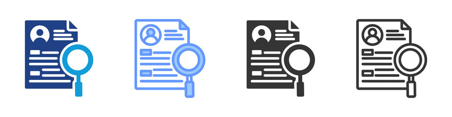 Aufkleber - Cv Review icon set multiple style collection